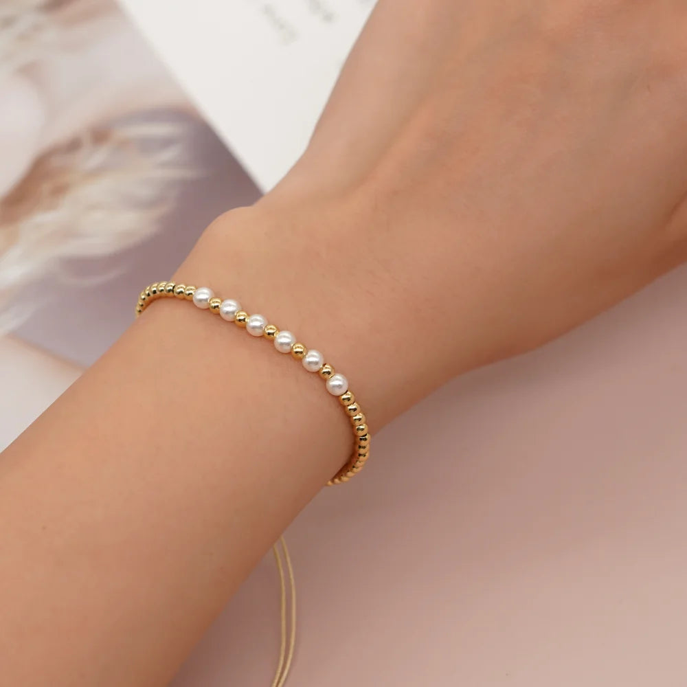 Gold Beaded Bracelet | HALO