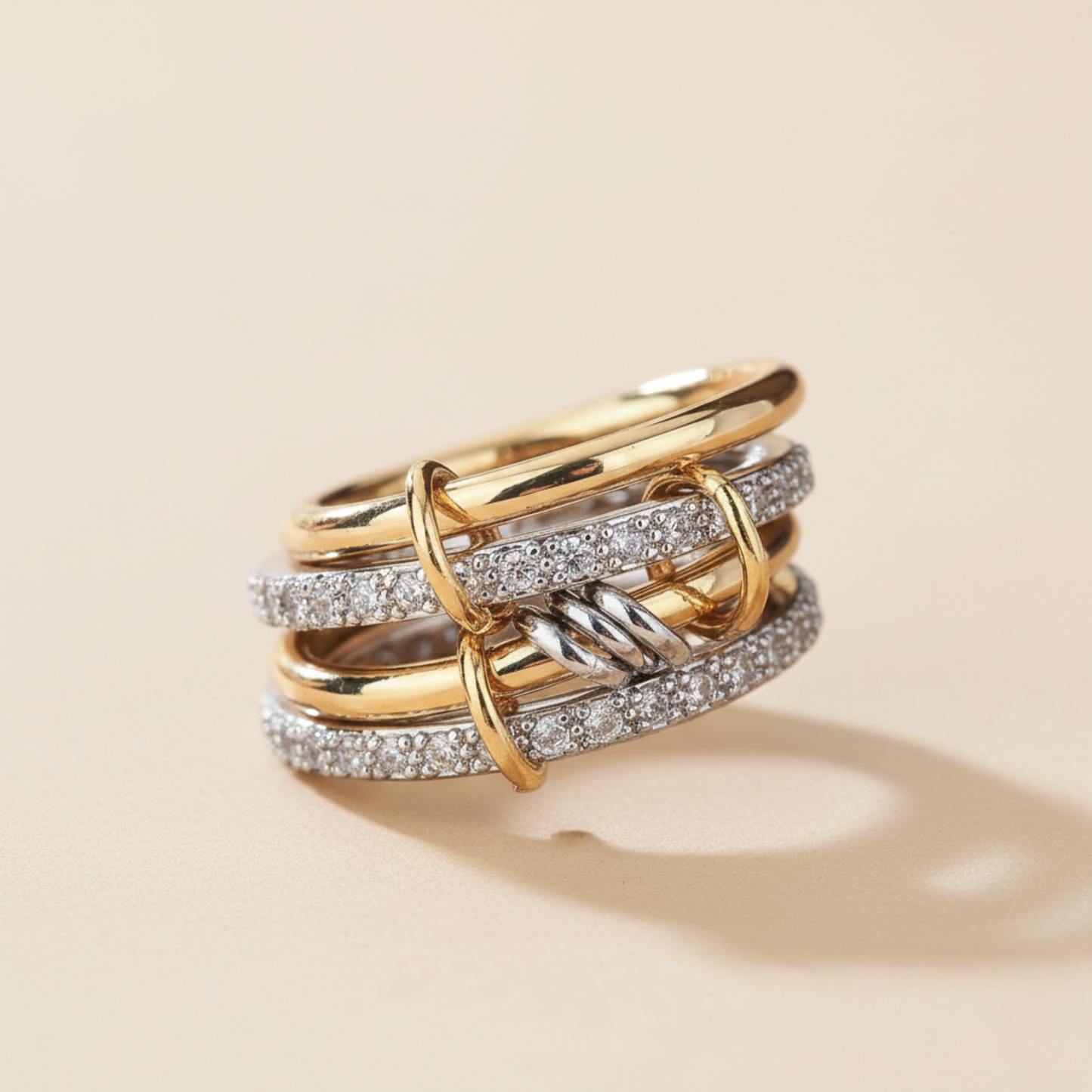 Gold Stacked Ring | GOLDEN NOMAD