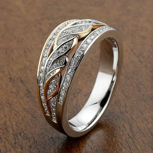 Braided Gold Silver Ring | YUNA
