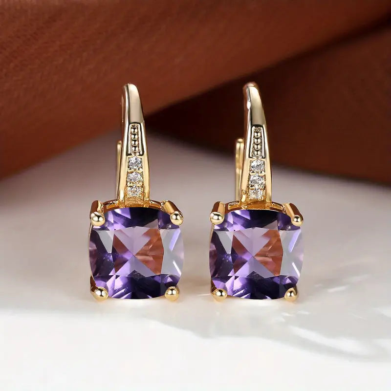 Stone Hoop Earrings | ELOWEN