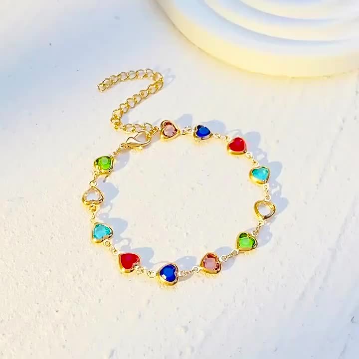 Heart Rainbow Bracelet | AUREAU