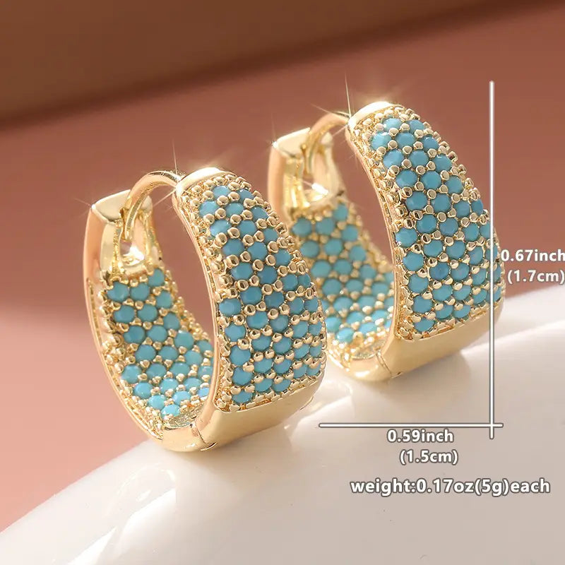 Turquoise Hoop Earrings | ROMY