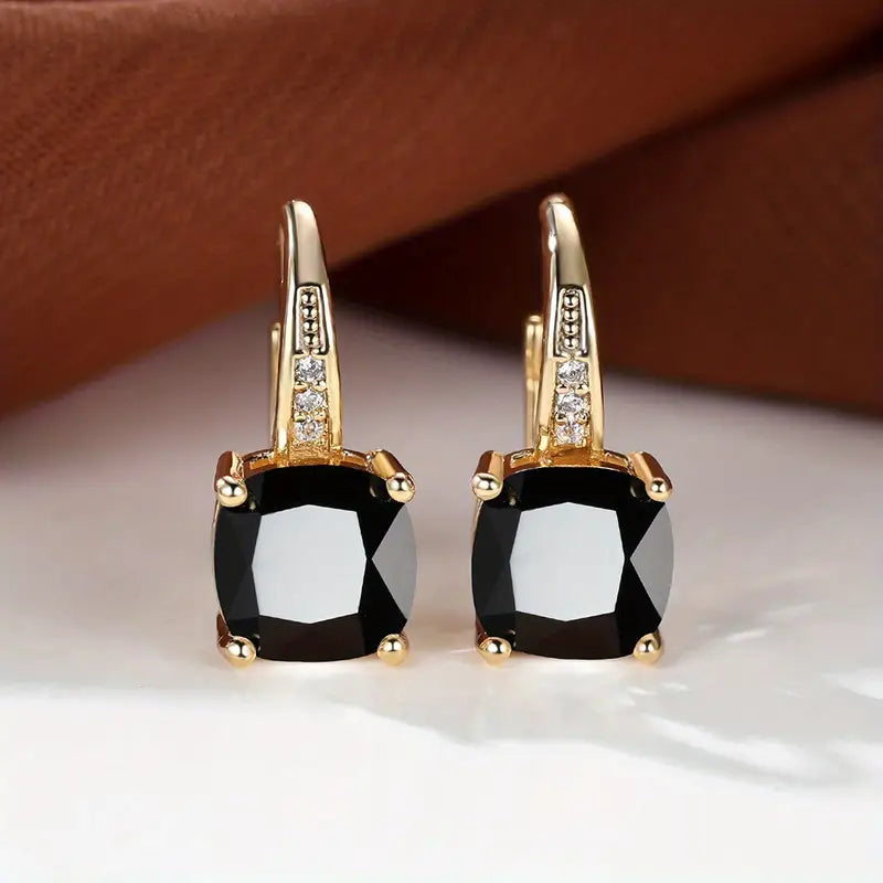 Stone Hoop Earrings | ELOWEN