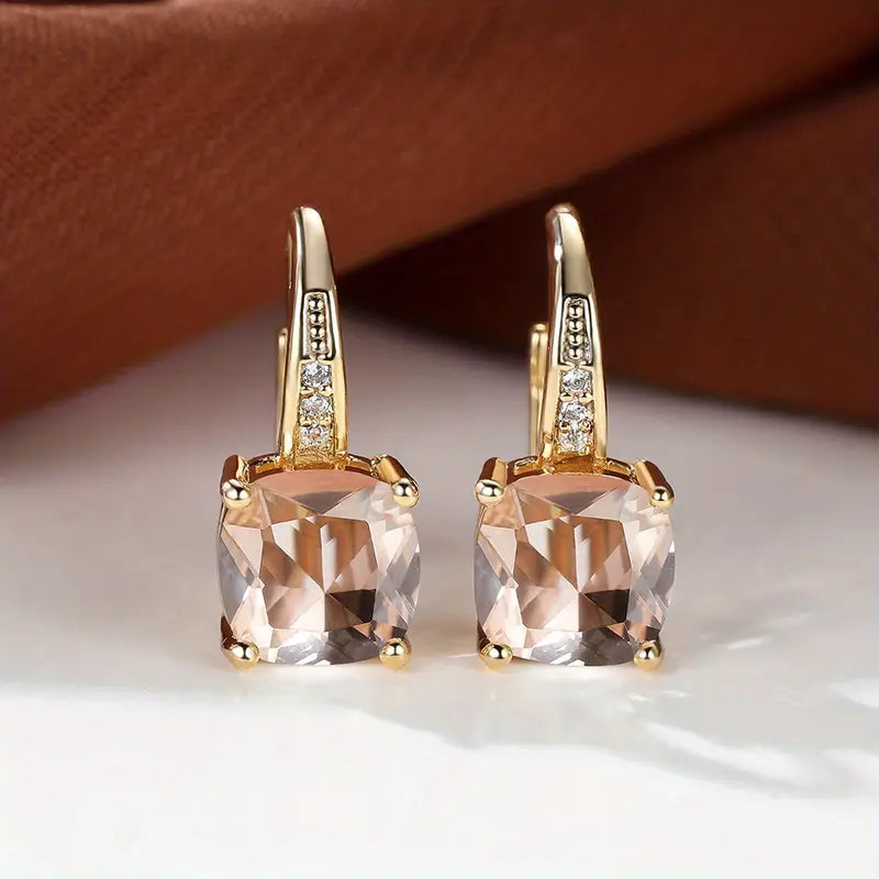 Stone Hoop Earrings | ELOWEN