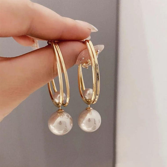 Vintage Gold Pearl Earrings | ZAYA