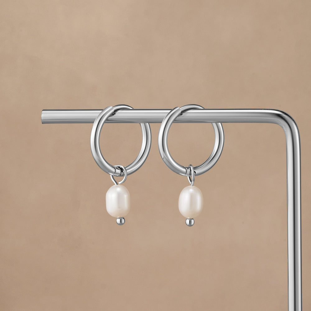 Hoop Pearl Earrings | ZEPHIRA