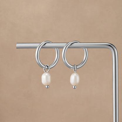 Hoop Pearl Earrings | ZEPHIRA