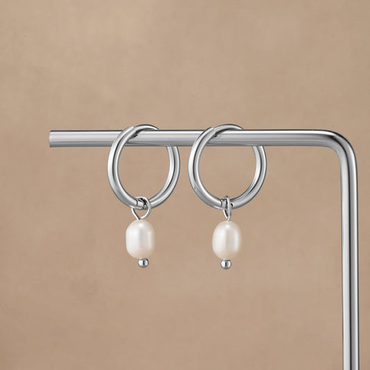 Hoop Pearl Earrings | ZEPHIRA