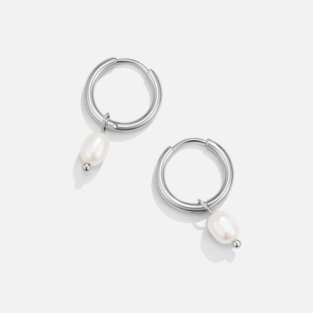 Hoop Pearl Earrings | ZEPHIRA