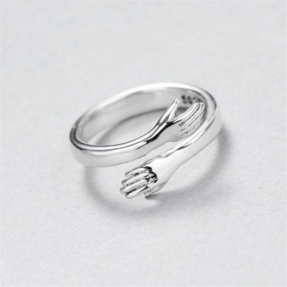 Silver Adjustable Hug ring | EARTH & OPAL