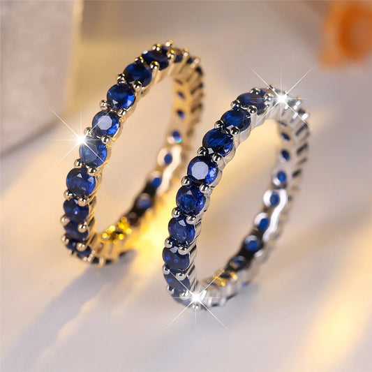 Blue Round Stone Ring | JULA