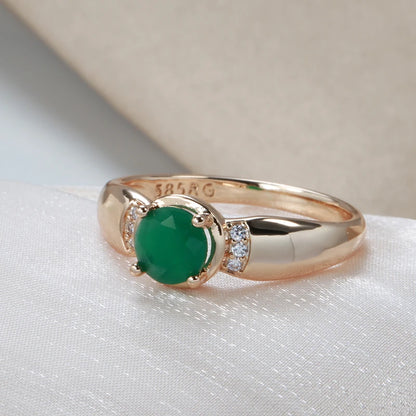 Golden Emerald Ring | ZAYA