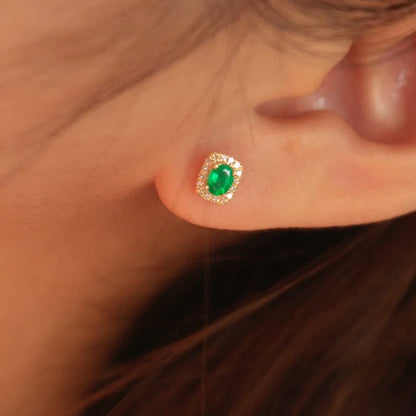 Square Emerald Earrings | VEYA
