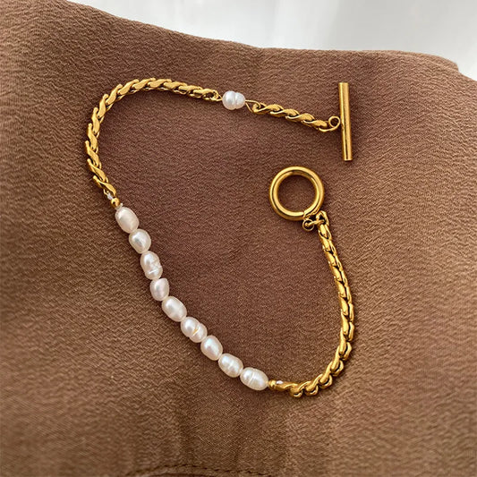 Gold Pearl Bracelet | OPAL