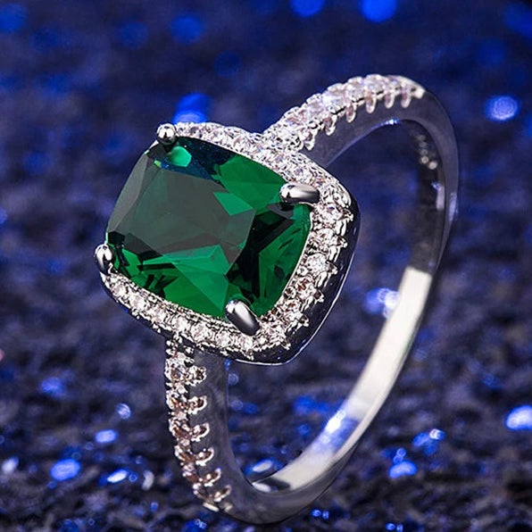 Silver Emerald Ring | EIRA
