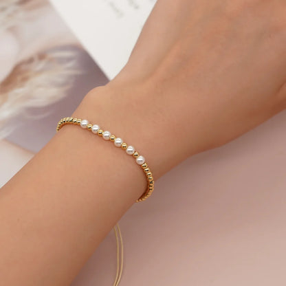 Gold Beaded Bracelet | HALO