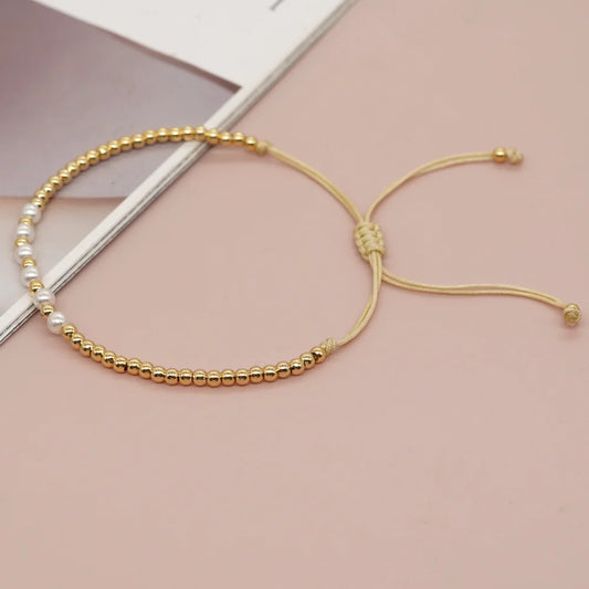 Gold Beaded Bracelet | HALO