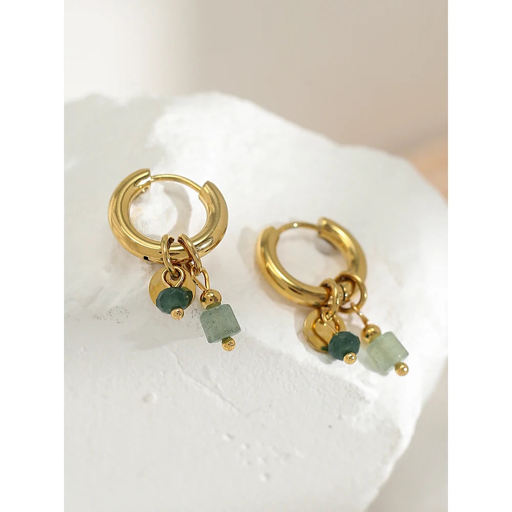 Green Hoop Earrings | EDEN