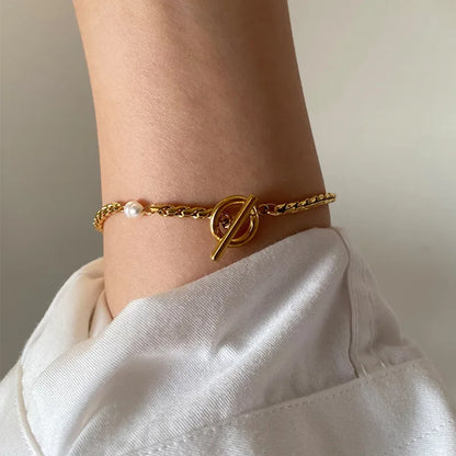 Gold Pearl Bracelet | OPAL