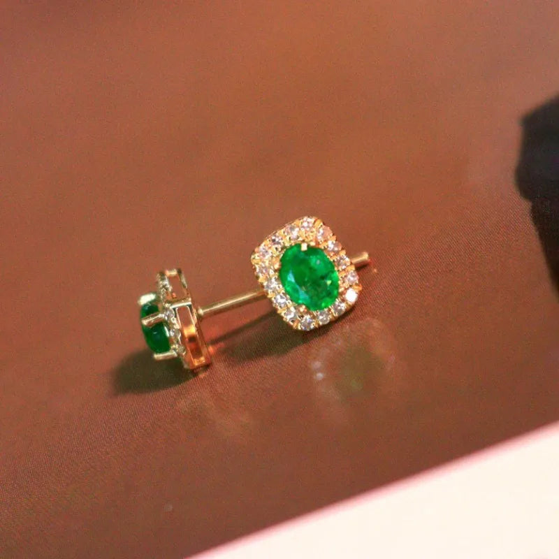 Square Emerald Earrings | VEYA