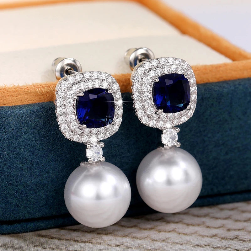 Blue Pearl Earrings | MEADOW