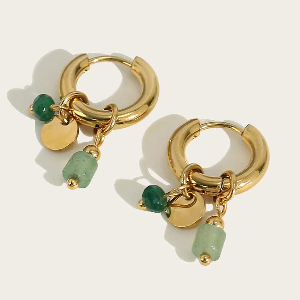 Green Hoop Earrings | EDEN
