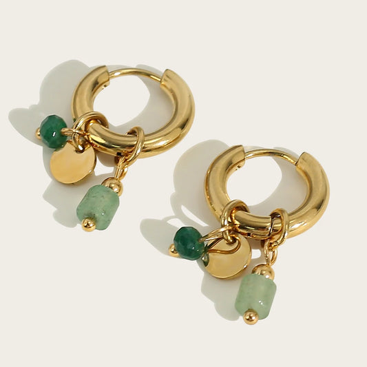 Green Hoop Earrings | EDEN