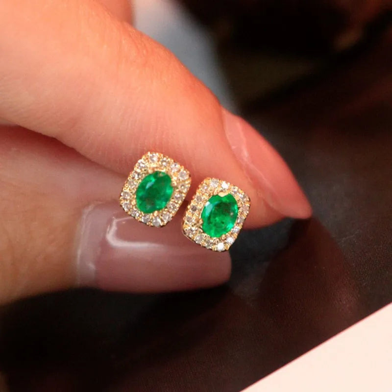 Square Emerald Earrings | VEYA