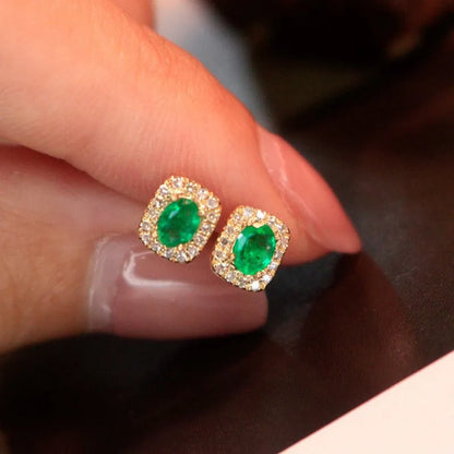 Square Emerald Earrings | VEYA