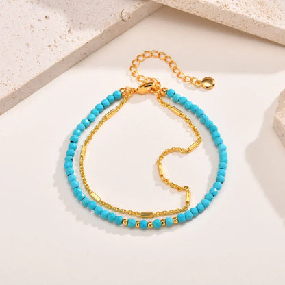 Double Chain Turquoise Bracelet | SONORA