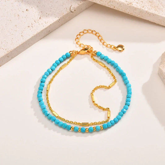 Double Chain Turquoise Bracelet | SONORA