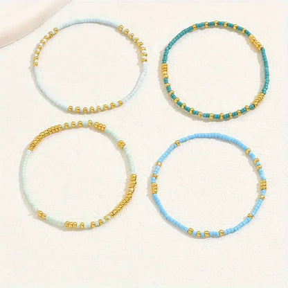 Turquoise Beaded Bracelet 4pcs Set | KAIA
