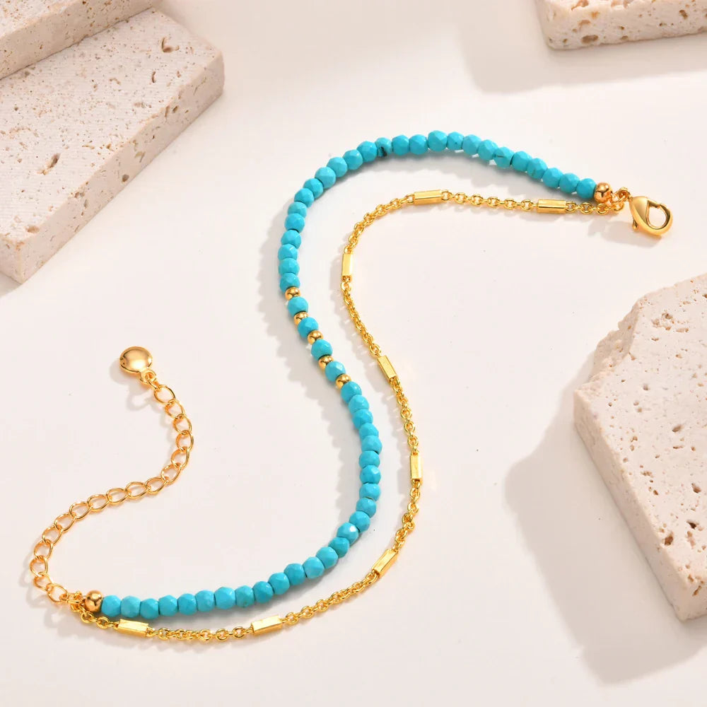 Double Chain Turquoise Bracelet | SONORA