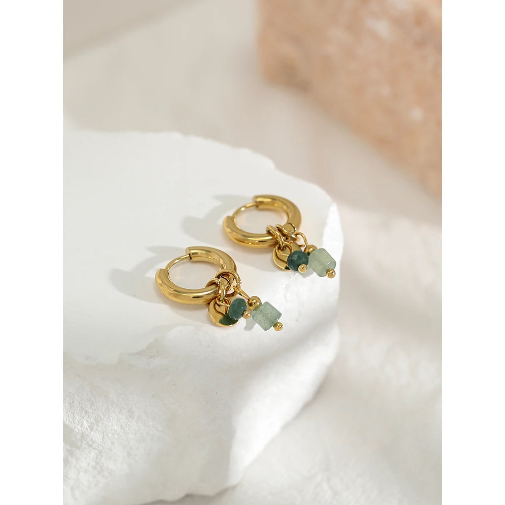 Green Hoop Earrings | EDEN