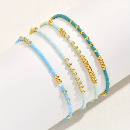 Turquoise Beaded Bracelet 4pcs Set | KAIA