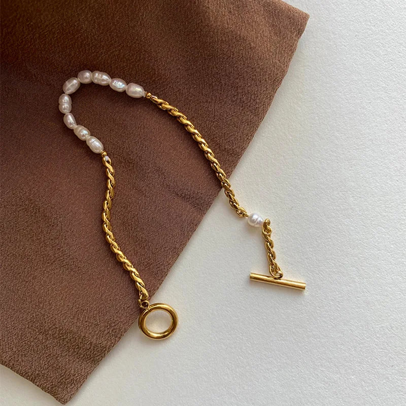 Gold Pearl Bracelet | OPAL