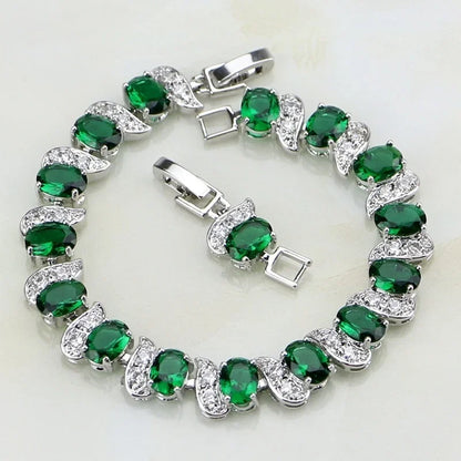 Emerald Silver Bracelet | SURI