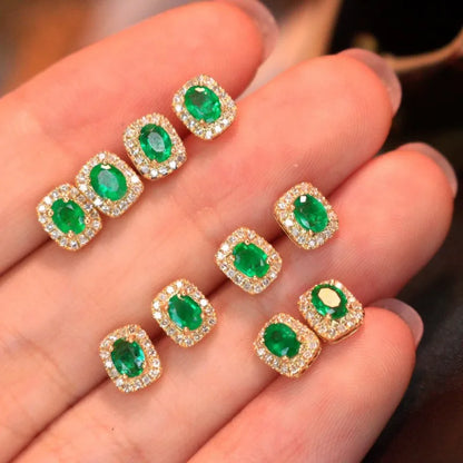 Square Emerald Earrings | VEYA