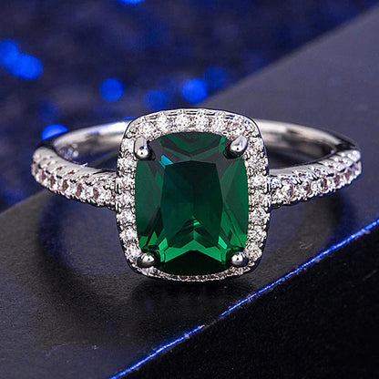 Silver Emerald Ring | EIRA