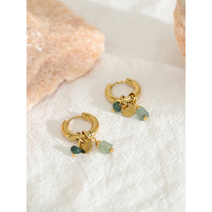Green Hoop Earrings | EDEN