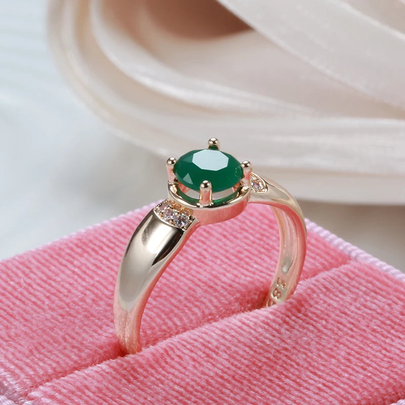 Golden Emerald Ring | ZAYA