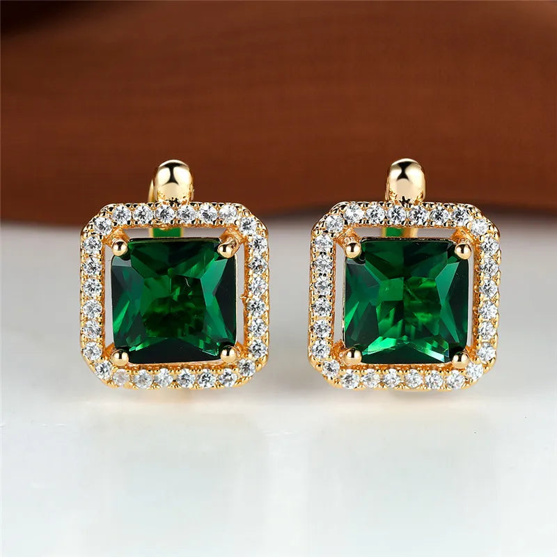 Green Stone Earrings | OPAL