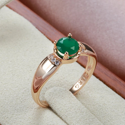Golden Emerald Ring | ZAYA