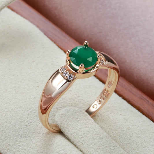 Golden Emerald Ring | ZAYA