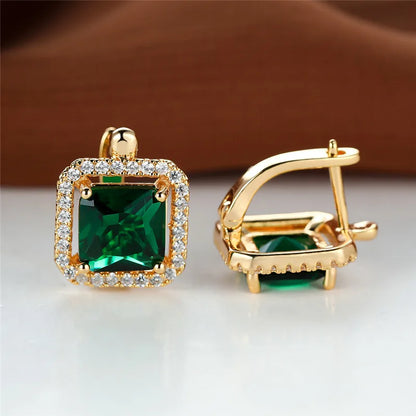 Green Stone Earrings | OPAL