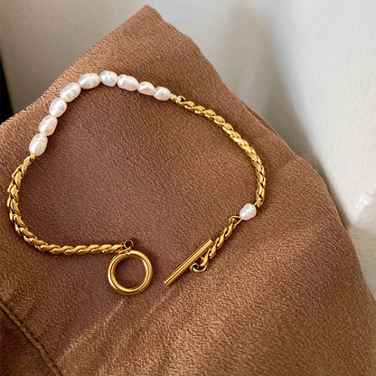 Gold Pearl Bracelet | OPAL
