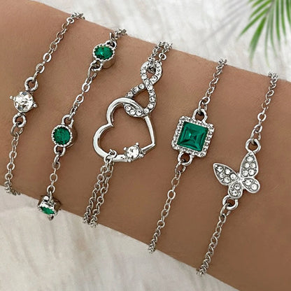 Green 5pcs Bracelets | SIENNA
