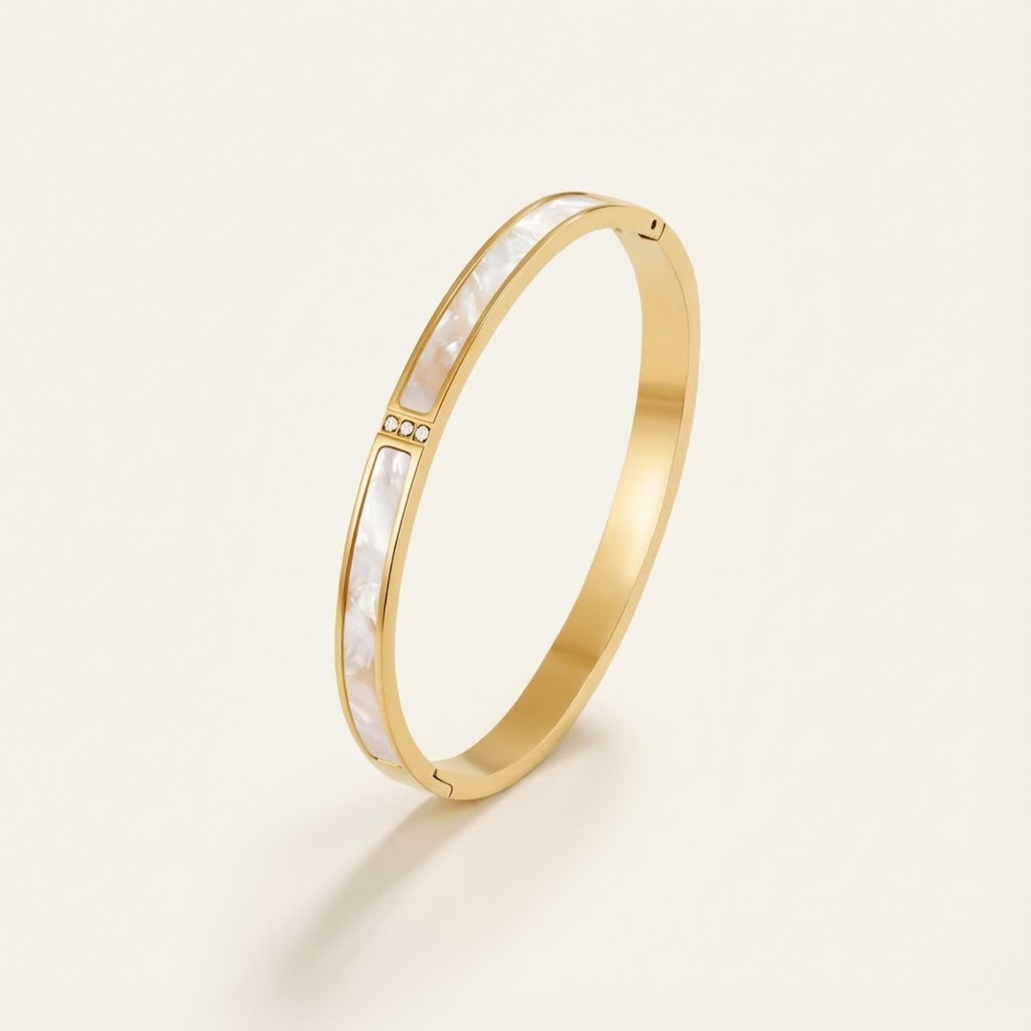 White Gold Bangle | VAYANA