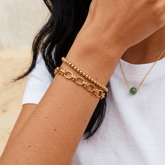 Gold Beaded Bracelet