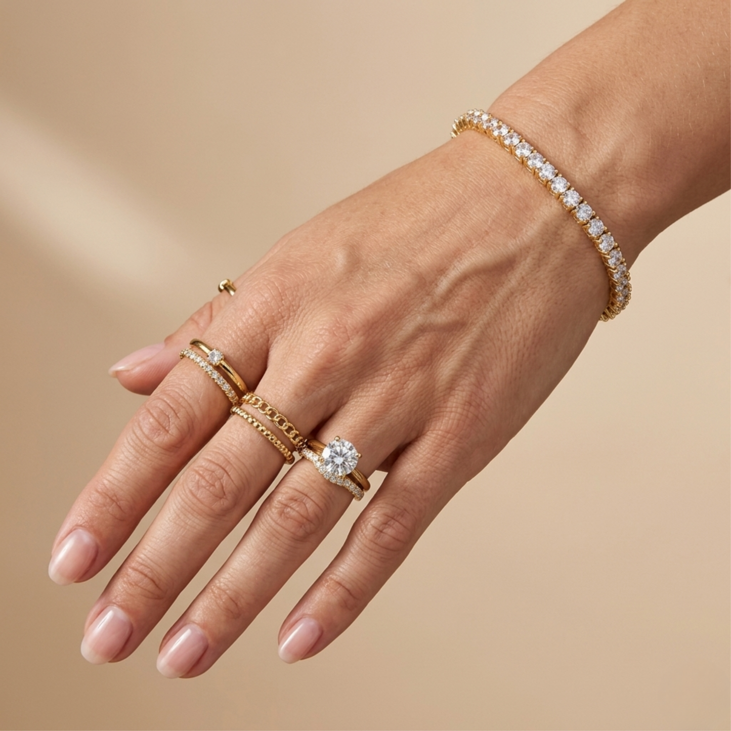 Gold Tennis Bracelet | ONIRA